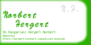 norbert hergert business card